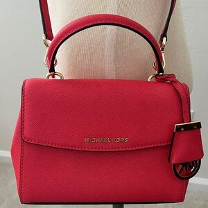 NWT Michael Kors Coral Reef XS Crossbody Leather Purse